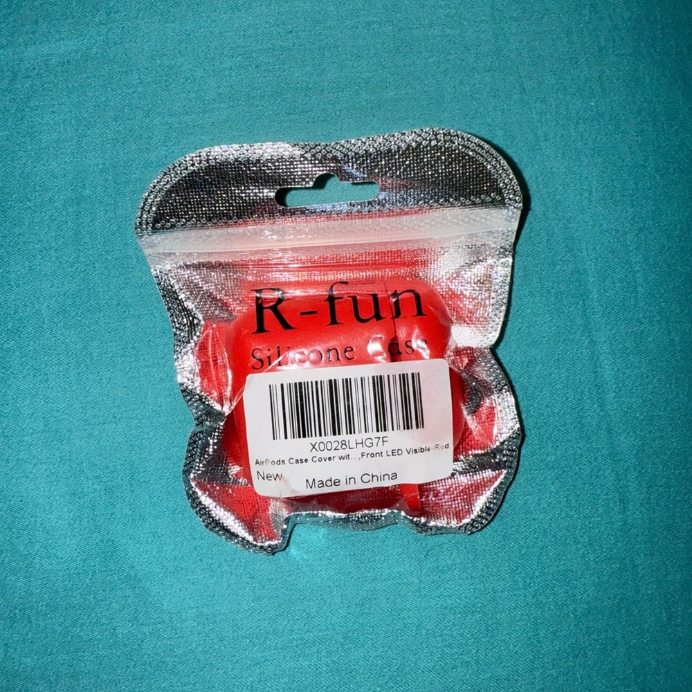red silicone airpods case